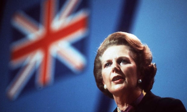 Margaret Thatcher at the Conservative party conference in 1982.