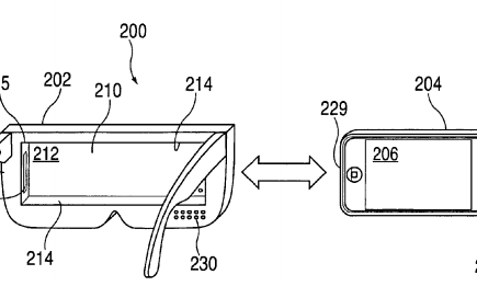 Apple's patent illustration for its virtual reality headset.