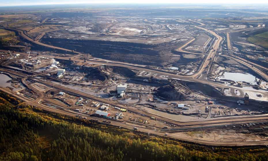 A tar sands mine facility near Fort McMurray, in Alberta, Canada