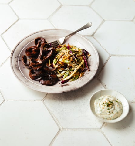 Korean-style beefheart with sweet sesame soy