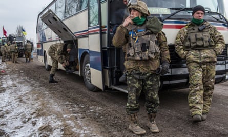 Ukrainian soldiers in Artemivsk