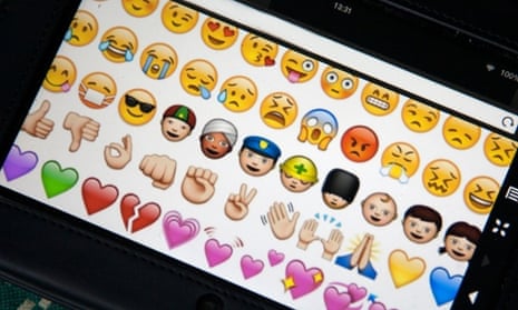 A selection of emojis. Not to be confused with emoticons. 