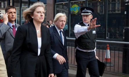 Theresa May and Boris Johnson visit Clapham