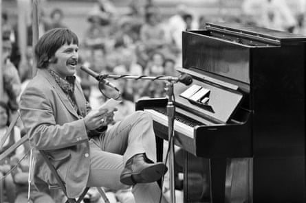 Lindy West's father Paul West at his piano onstage