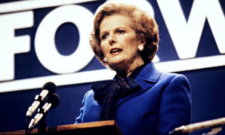 Margaret Thatcher addresses the Tory conference in 1980