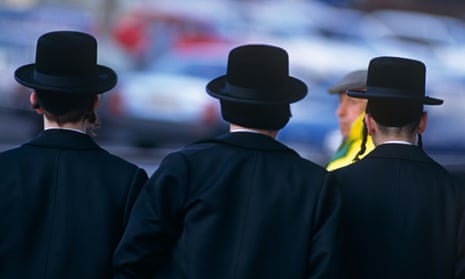 Members of the Hasidic community in Stamford Hill, north London. 