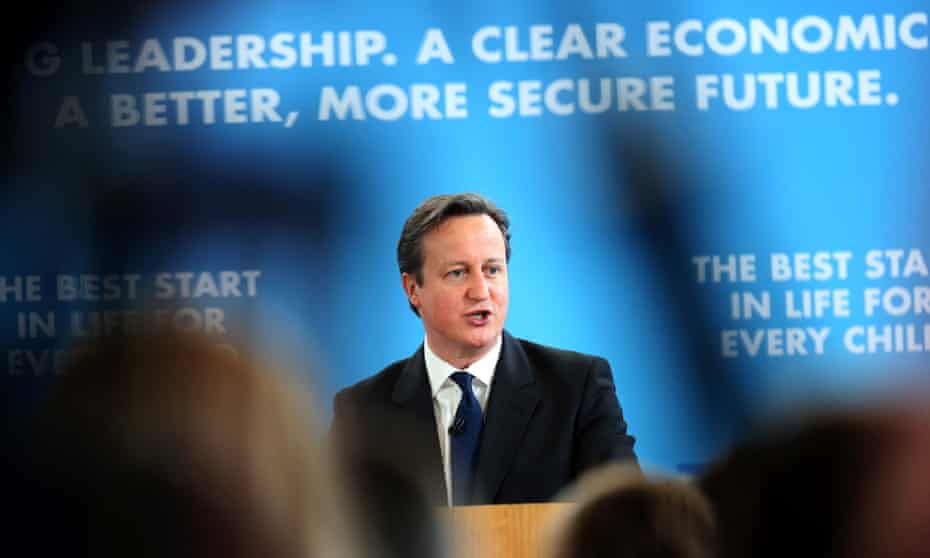 David Cameron speaks at Kingsmead school in Enfield where he set out the Conservative party’s education policy.