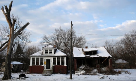 Abandoned Detroit houses.