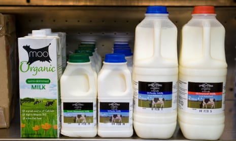 Organic milk on sale