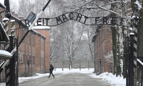 Entrance to Auschwitz extermination camp