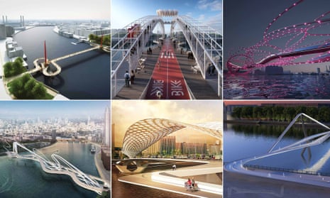 Special spans … Over 70 entries that have been received in the competition for a new bridge between Pimlico and Nine Elms.