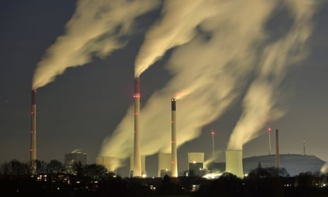 Smoke streams from the chimneys of the E.ON coal-fired power station in Gelsenkirchen, Germany