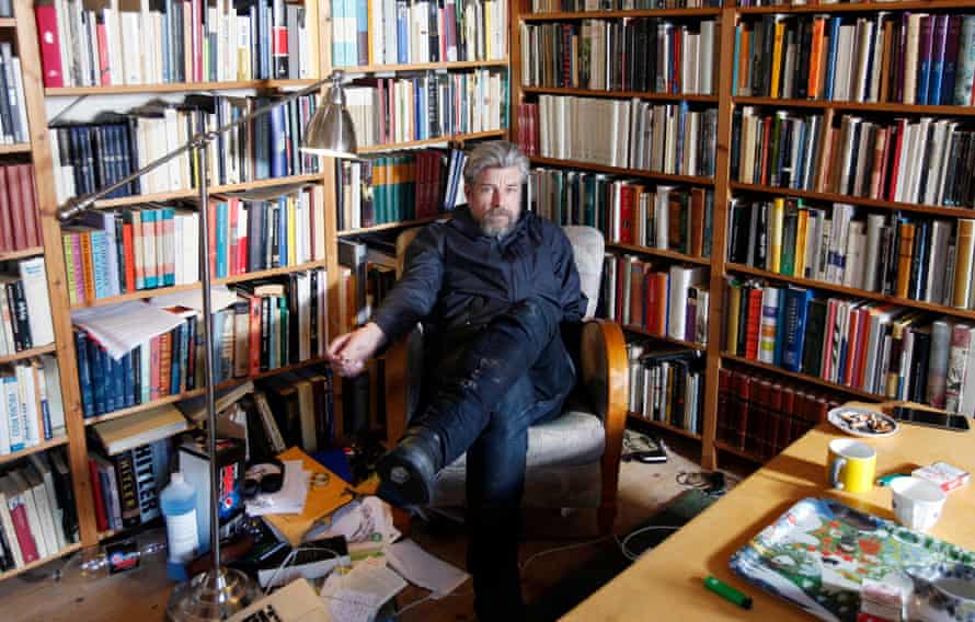 Knausgaard in his writing studio: 'I get so tired of my own voice.'