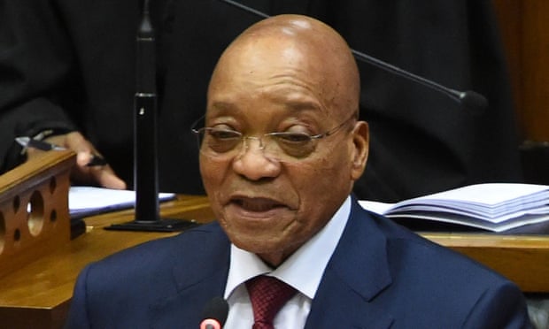 The South African president, Jacob Zuma.
