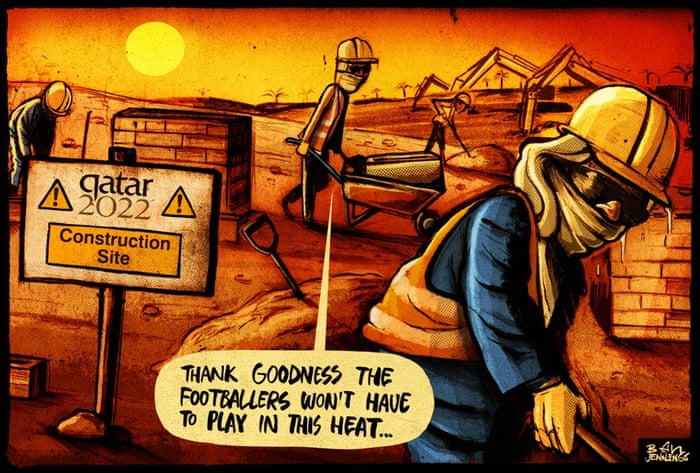 Ben Jennings On The 2022 World Cup In Qatar Cartoon Opinion The Guardian World Cup 2022 Cartoon