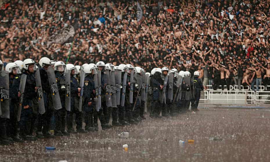 Police at the Greek Cup Final in 2014
