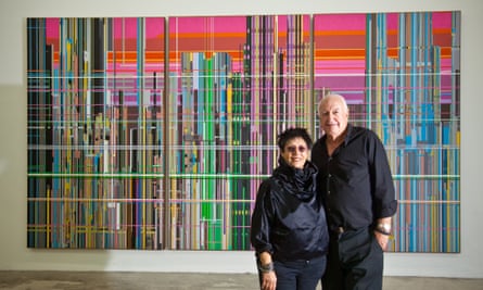 Mera and Don Rubell stand before Liberation No. 1,"