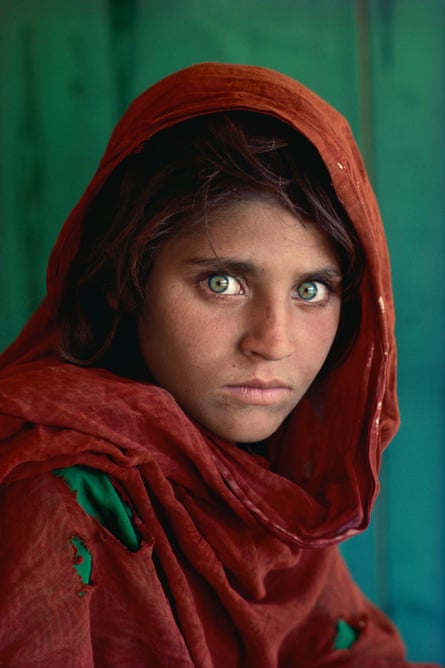 The image of Sharbat Gula that featured of the cover of National Geographic magazine in 1984