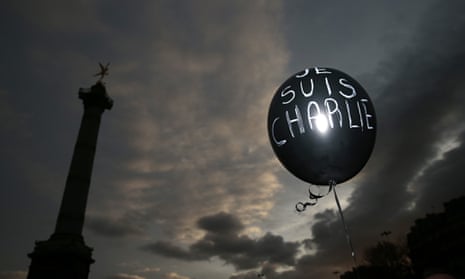 A balloon reading ‘Je suis Charlie'