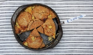 A Breton biscuit cake, which won this week's recipe swap competition, sits atop a stripey tablecloth, with a couple of segments missing. The assumption is that someone has eaten a bit of it. To be fair, that's probably what has happened.