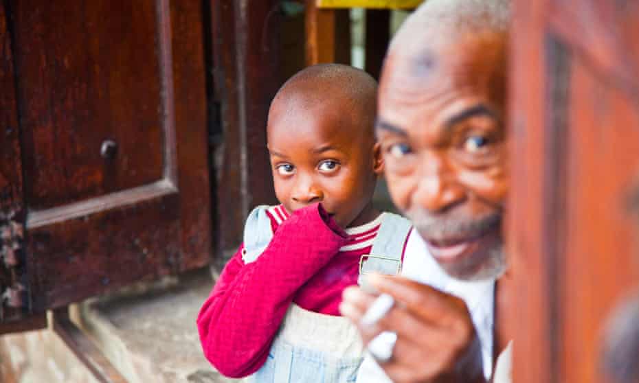 A young boy and his grandfather in Mombasa, Kenya. British American Tobacco controls 70% of the tobacco market in this east African country. 