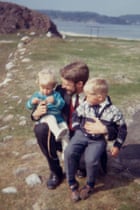 Karl Ove Knausgaard (left) with his father and older brother Yngve, circa 1970.