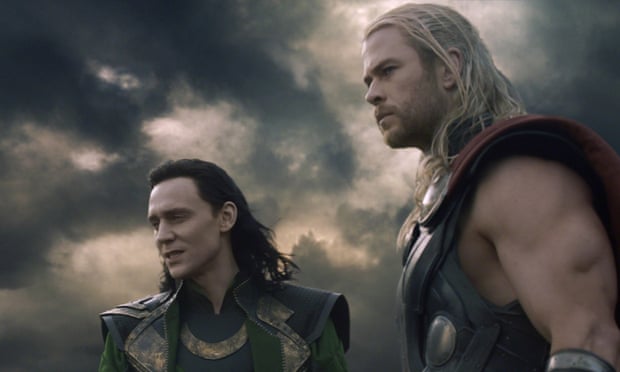 Tom Hiddleston, left, as Loki with Chris Hemsworth as Thor in Thor: The Dark World (2013)