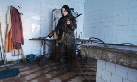 Viktoria, one of the women fighting in eastern Ukraine