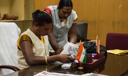 Madhu Kinnar and her transgender assistant Kunti