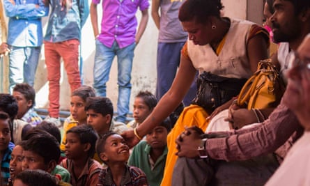 Madhu Kinnar at a local school