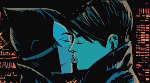 Catwoman kisses a woman called Eiko in the latest issue of DC Comics' series, Catwoman #39.