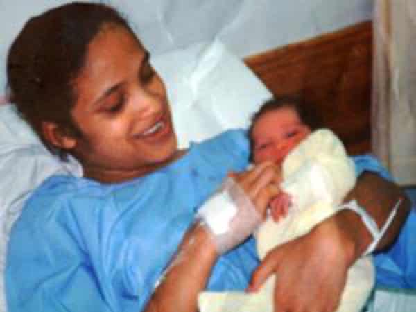 Celeste Nurse with baby Zephany