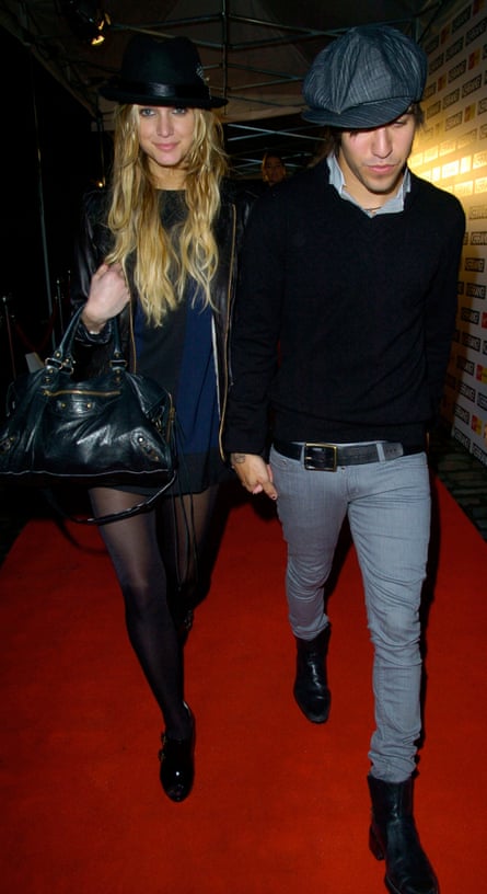 Pete Wentz and with his former wife Ashlee Simpson at the Kerrang! awards 2007, in London.