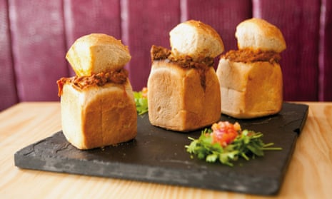 A bunny chow with mutton curry. Photograph: Alamy