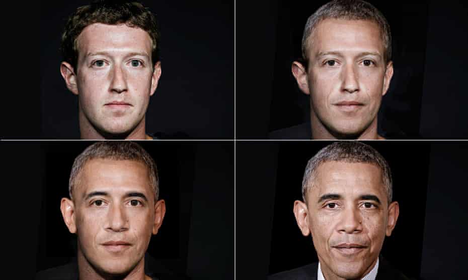 Mark Zuckerberg turns into Barack Obama via Photoshop. tech industry takes over state functions
