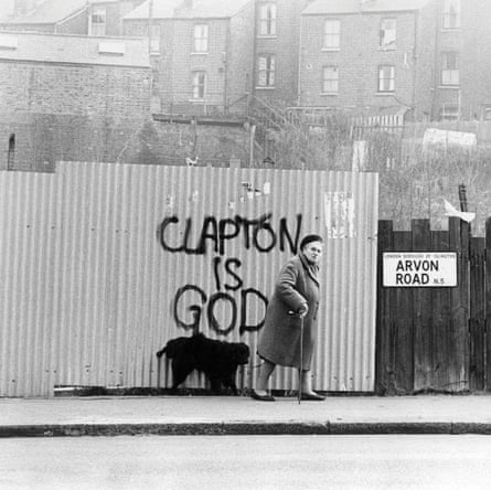 Graffiti on Avon Road in Islington, north London, around 1974.