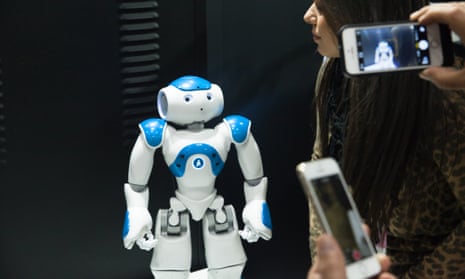 Nao the humanoid robot at Nano Tech 2015 in Tokyo.