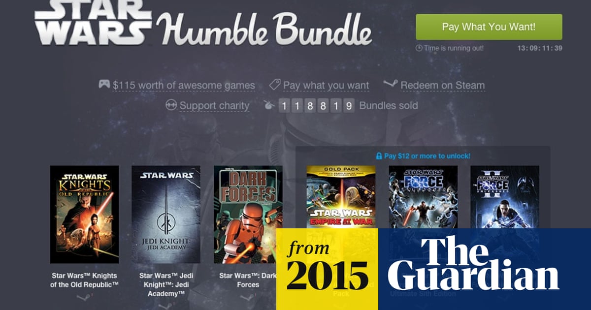 Star Wars Humble Bundle tops $1.3m less than a day after launch, Games