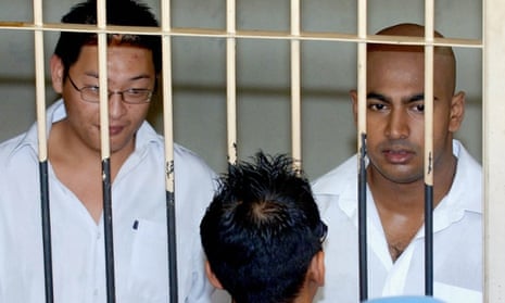 Andrew Chan and Myuran Sukumaran in a cell in Denpasar, Bali.