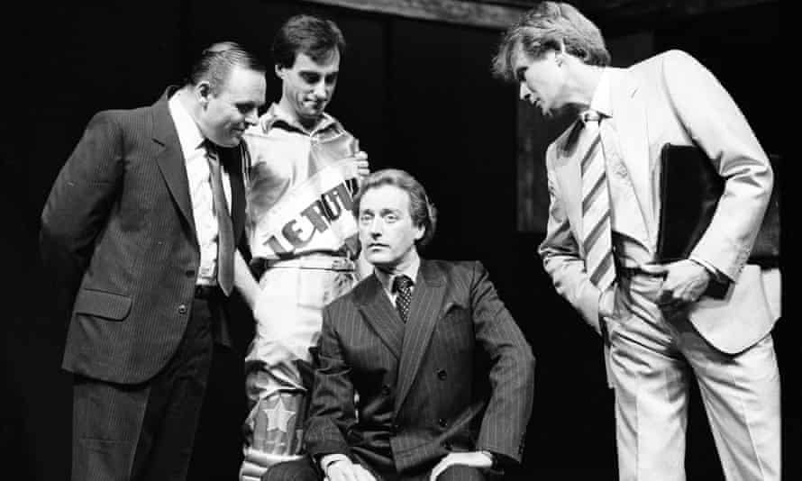 Nighy in 1985’s Pravda with Anthony Hopkins, Christopher Baines and Peter Blythe