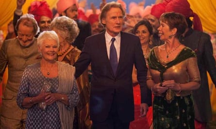 Nighy in the Second Best Exotic Marigold Hotel with Judi Dench and Celia Imrie