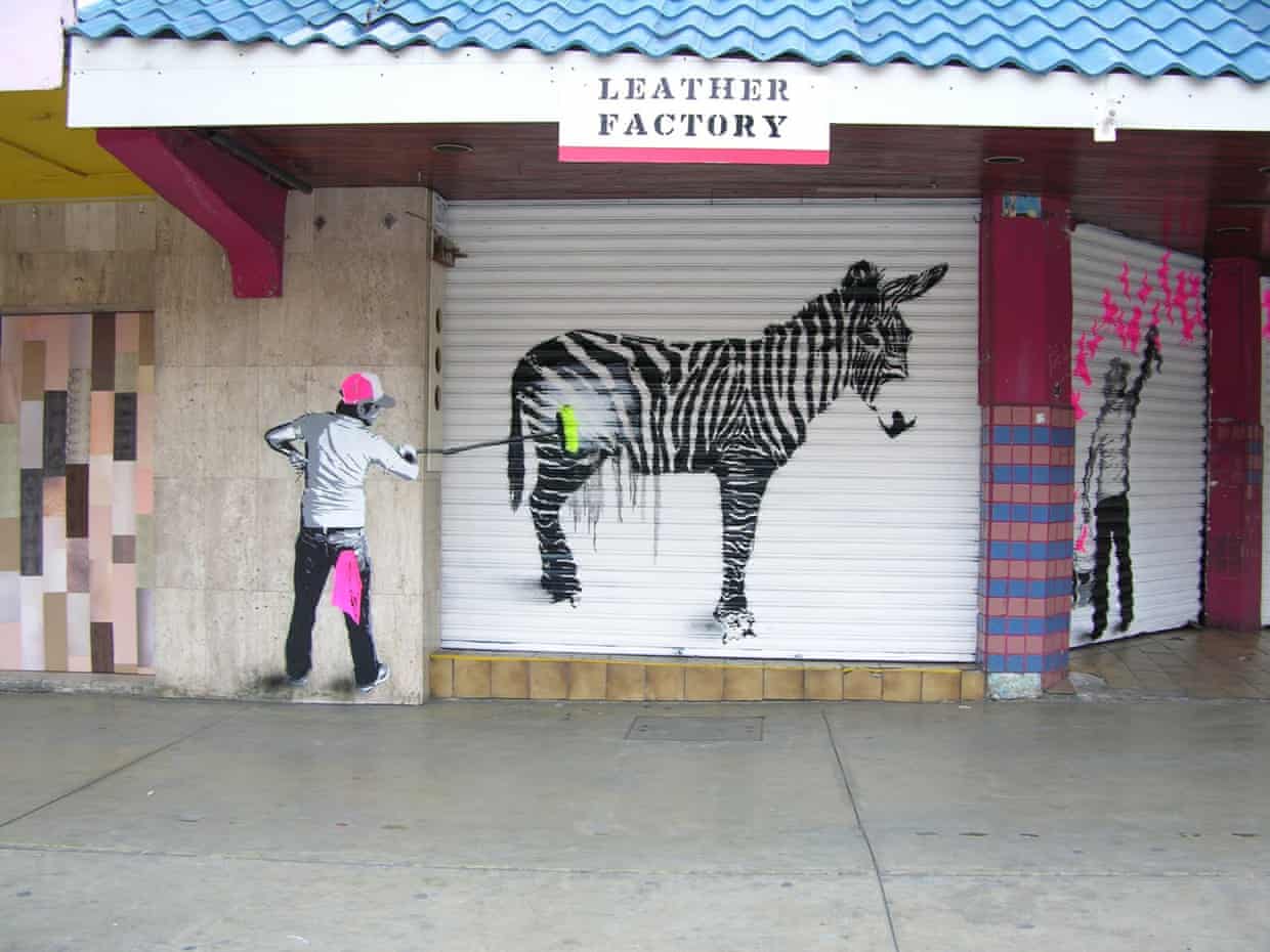 Zebra mural
