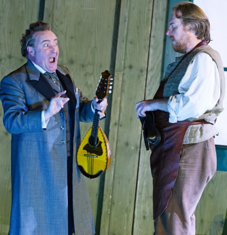 Andrew Shore (Beckmesser) and Iain Paterson (Sachs) in The Mastersingers of Nuremberg, English National Opera, February 2015.