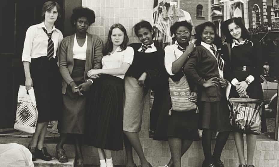 Identity parade: schoolgirls in a line was taken in the 1970s