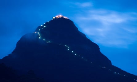 The Illuminated trail up Adam's Peak.
