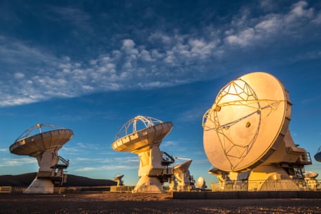 Eyes to the skies … antennas form part of the Atacama Large Millimeter Array (Alma), in the Atacama desert.