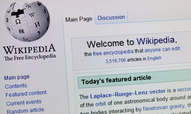 Wikipedia front page