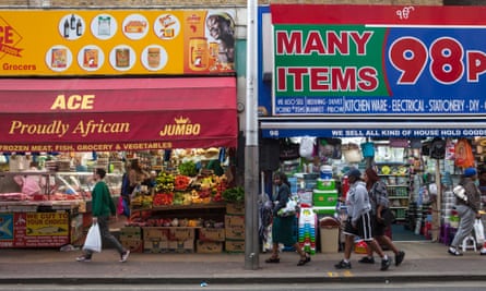 Shops along Rye Lane in Peckham.