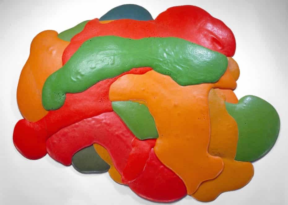 The artist's work Night Sherbert A from 1968, made in DayGlo pigment, phosphorescence and poured polyurethane foam.