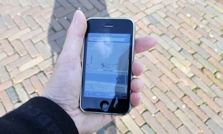 Google Maps on an iPhone